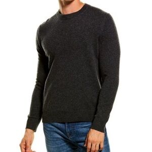 Qi 100% cashmere gorgeous stretchy dark grey  sweater from Saks